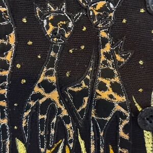 Talk of the Walk Black and Gold Embroidered Jacket..Vintage..Size Small..EUC